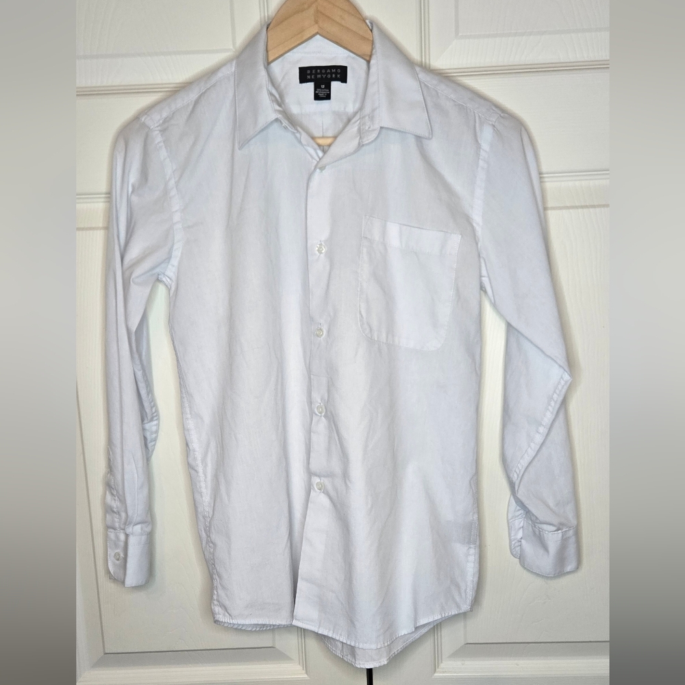 Stylish White Kids Button Down Shirt